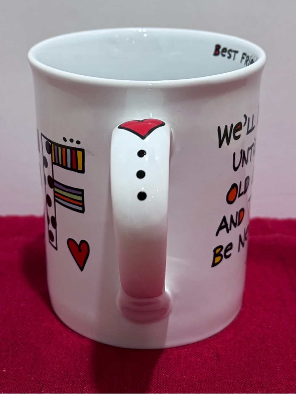 Best Friends Forever B❤️F❤️F Mug Our Name is Mud by Lorrie Veasey UNUSED - Picture 3 of 13